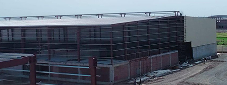EBS provided 45,000 m2 steel products for a tile factory in Pakistan.